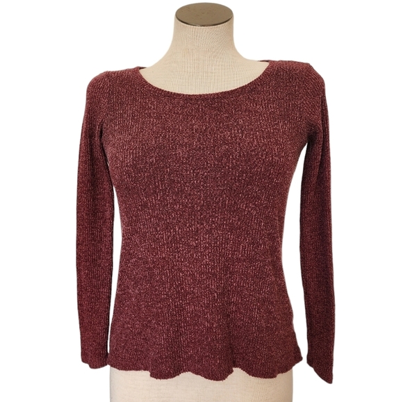 American Eagle Outfitters Marron Twisted Back Longsleeve Sweater XS - Picture 1 of 6